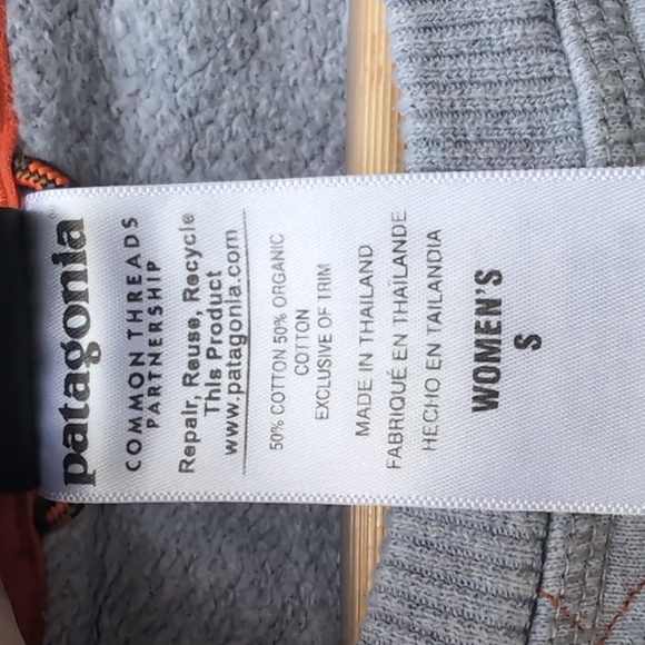 Patagonia Recycled Cotton Quilted Sweatshirt Sustainable Organic Gorpcore - Picture 4 of 5